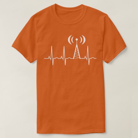 HAM Radio Gifts for Dad Ham Radio Operator Heartbe T-shirt (Design voorkant)