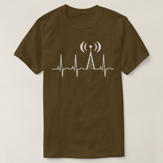 HAM Radio Gifts for Dad Ham Radio Operator Heartbe T-shirt (Design voorkant)