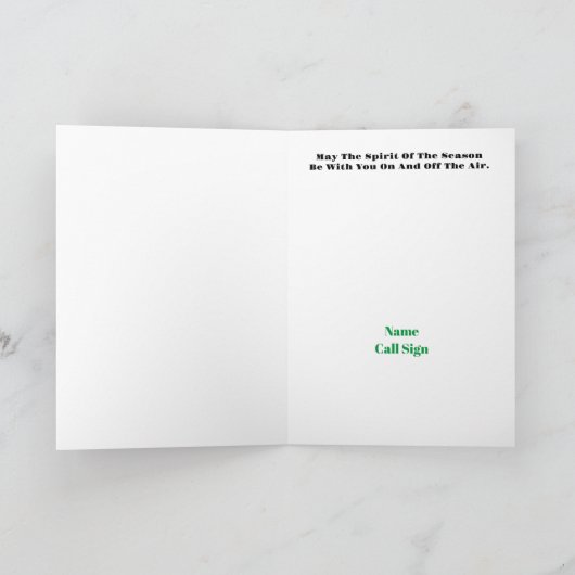 Ham Radio Gingerbread House met Morse Code Kaart (Binnen)