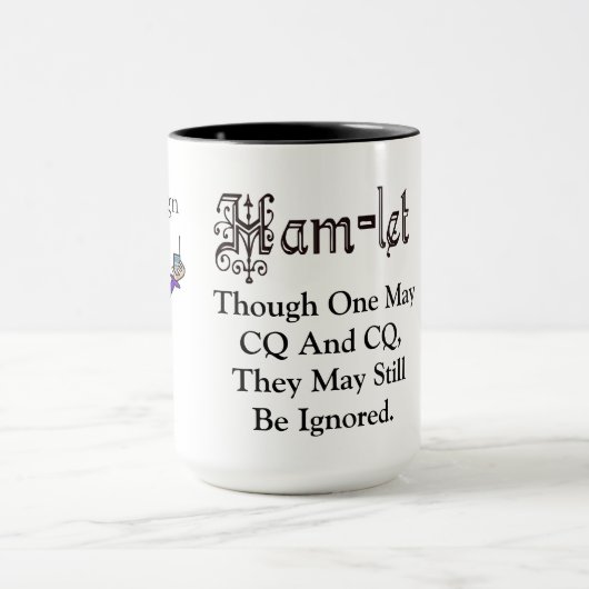 Ham Radio Hamlet CQ Hamlet Quote Mok (Midden)