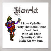Ham Radio Hamlet Ophelia Love Quote Poster (Voorkant)