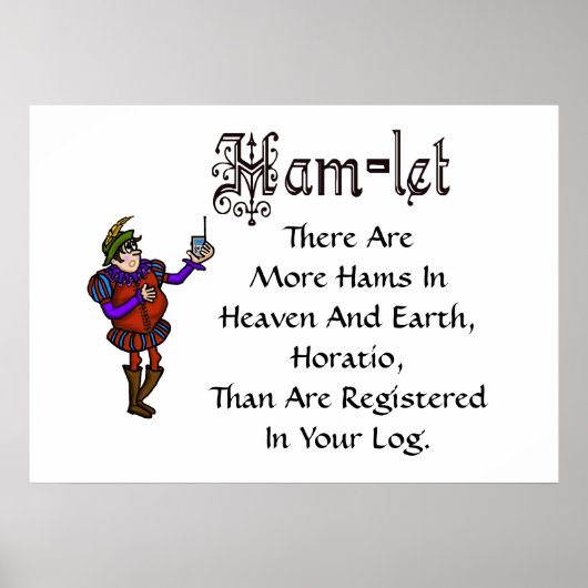 Ham Radio Hamlet Quote Logboek Redone Poster (Voorkant)