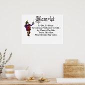 Ham Radio Hamlet "to Die To Sleep" Citaat Poster (Keuken)