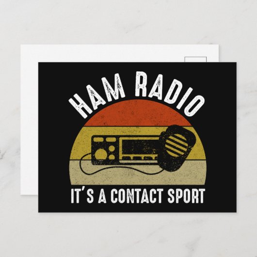 Ham Radio - Het is een contactsport Briefkaart (Voorkant / Achterkant)