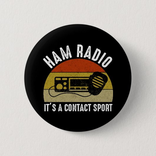 Ham Radio - Het is een contactsport Ronde Button 5,7 Cm (Voorkant)