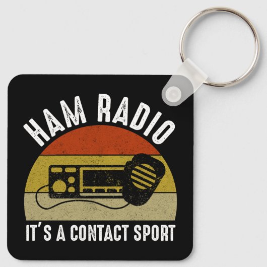 Ham Radio - Het is een contactsport Sleutelhanger (Achterkant)