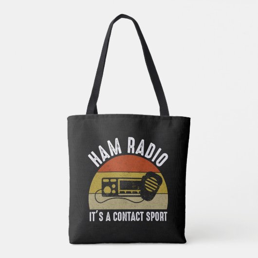 Ham Radio - Het is een contactsport Tote Bag (Achterkant)