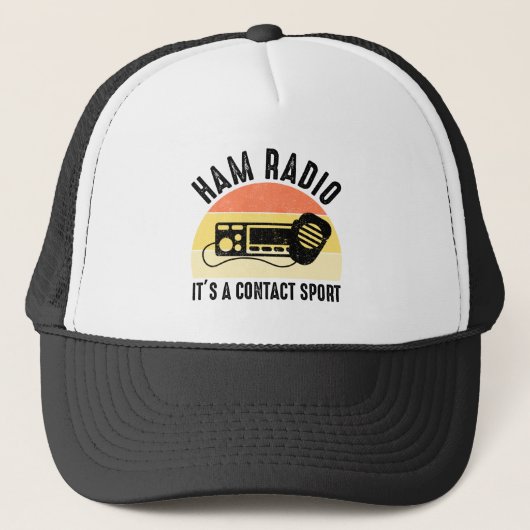 Ham Radio - Het is een contactsport Trucker Pet (Voorkant)