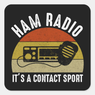 Ham Radio - Het is een contactsport Vierkante Sticker