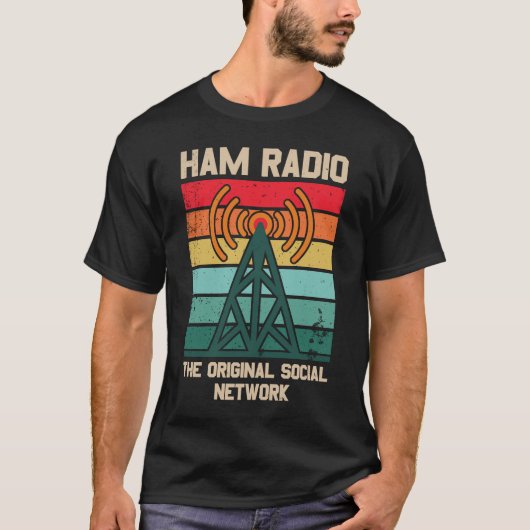 Ham Radio Het oorspronkelijke sociale netwerk T-shirt (Voorkant)
