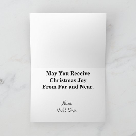 Ham Radio HOA & Mobile Rig Christmas Kaart (Binnen)