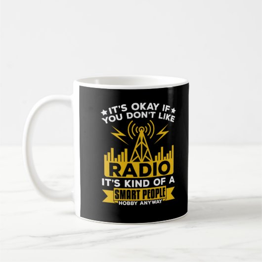 Ham Radio Hobby Funny Radio Operator Koffiemok (Links)