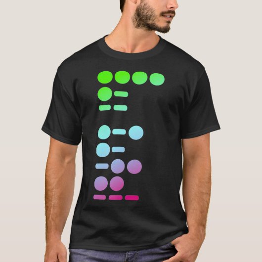 HAM-radio in morse code voor HAM-radio T-shirt (Voorkant)