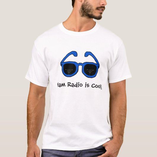 "Ham Radio is Cool" logo T-shirt (Voorkant)