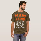 Ham Radio is een Contact Sport Morse Code Operator T-shirt (Voorkant volledig)