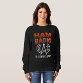Ham Radio is een Contact Sport Morse Code Operator Trui (Voorkant volledig)
