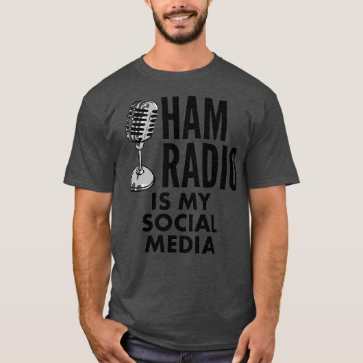 Ham Radio is Mijn sociale media T-shirt (Voorkant)