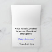 Ham Radio Jubileum Kaart Paar op het eiland (Binnen)