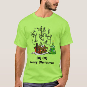 Ham Radio Kerstmis CQ CQ T-Shirt