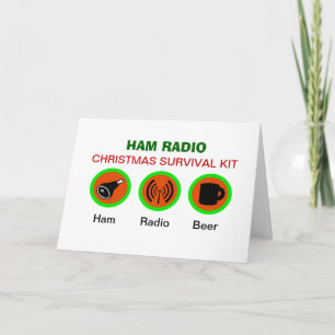 Ham Radio Kerstmis Survival Kit Wenskaart Feestdagen Kaart