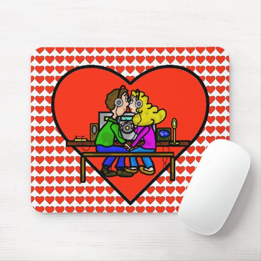 Ham Radio Kisser Couple Computer Mousepad Muismat (Met muis)