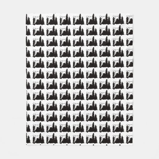 Ham Radio Kisser Couple Silhouette Fleece Blanket (Voorkant)