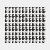 Ham Radio Kisser Couple Silhouette Fleece Blanket (Voorkant (Horizontaal))