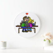 Ham Radio Kissing Couple Wall Clock Grote Klok (Huis)