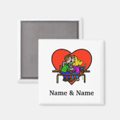 Ham Radio Kissing Paar Magneet (Voorkant / Achterkant)