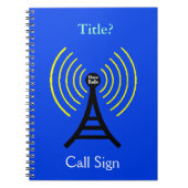 Ham Radio-laptop met zender Notitieboek (Voorkant)
