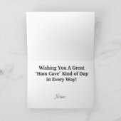 Ham Radio "Man Cave" Birthday Card past het aan! Kaart (Binnen)