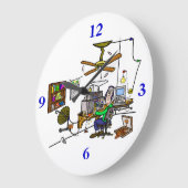 Ham Radio "Man Cave" Wall Clock.  Customize It! Grote Klok (Hoek)