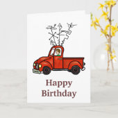 Ham Radio Mobiele Rig Truck Verjaardag Kaart (Gele Bloem)