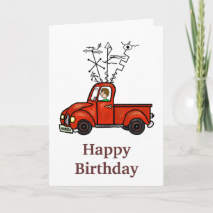 Ham Radio Mobile Rig Truck Birthday Card Kaart