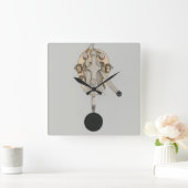 Ham Radio Morse Code Keyer Wall Clock Vierkante Klok (Huis)