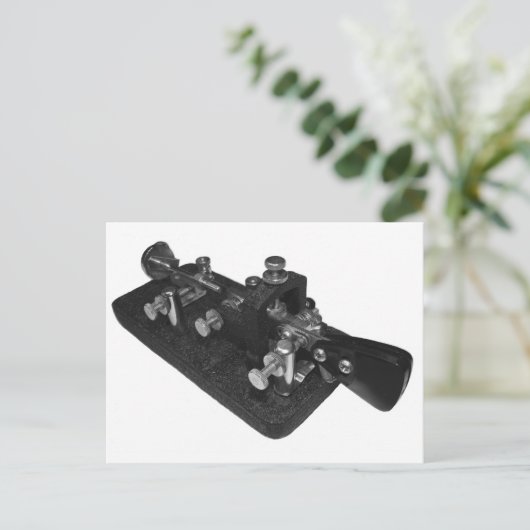 Ham Radio Morse Code Semi-Automatic Key Briefkaart (Staand voorkant)