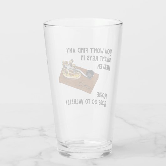 HAM Radio Morse Gods Ga naar Valhalla Glas (Achterkant)