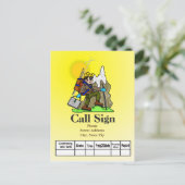 Ham Radio Mountain Briefkaart (Staand voorkant)