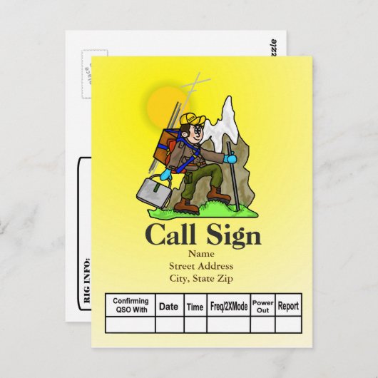 Ham Radio Mountain Briefkaart (Voorkant / Achterkant)