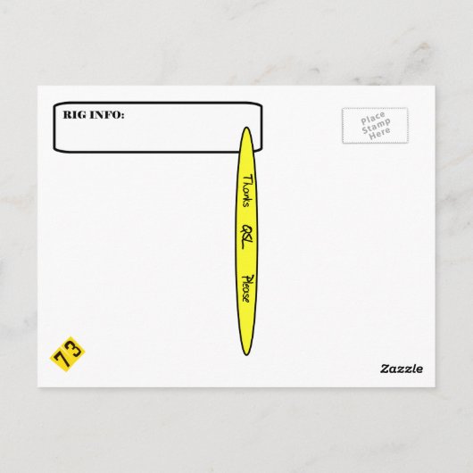 Ham Radio Mountain Briefkaart (Achterkant)