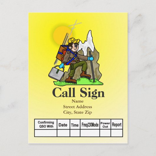 Ham Radio Mountain Briefkaart (Voorkant)