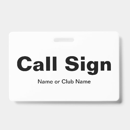 Ham Radio Naamlabel Badge (Voorzijde)