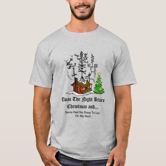 Ham Radio Night Before Xmas T-Shirt (Voorkant)