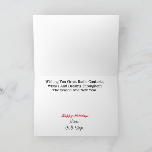 Ham Radio Nutcracker-kerstkaart Kaart (Binnen)