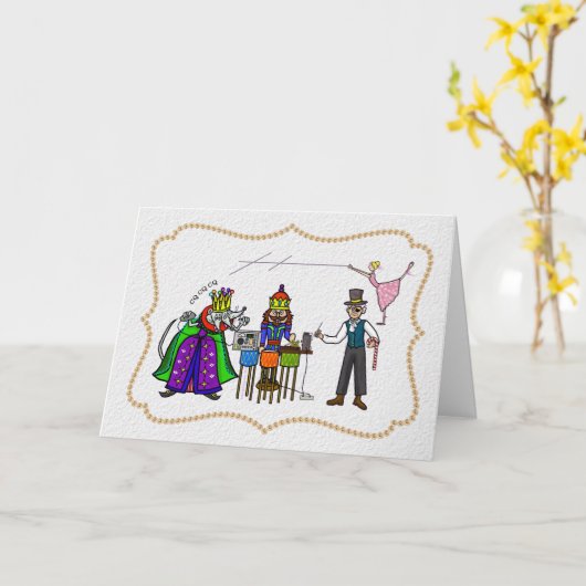 Ham Radio Nutcracker-kerstkaart Kaart (Gele Bloem)