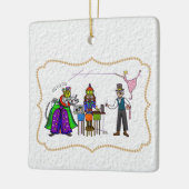 Ham Radio Nutcracker kerstversiering Keramisch Ornament (Links)