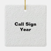 Ham Radio Nutcracker kerstversiering Keramisch Ornament (Achterkant)