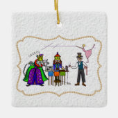 Ham Radio Nutcracker kerstversiering Keramisch Ornament (Voorkant)