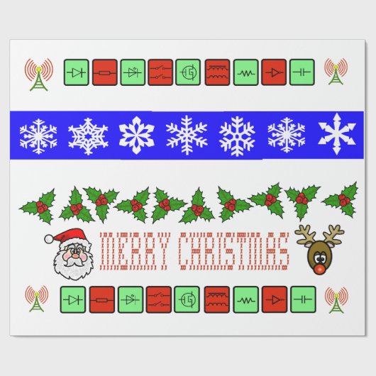 Ham Radio of Electrical Engineering Xmas Gift Wrap Cadeaupapier (Vlak)