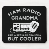 Ham Radio oma als gewone oma, maar koeler Muismat (Voorkant)